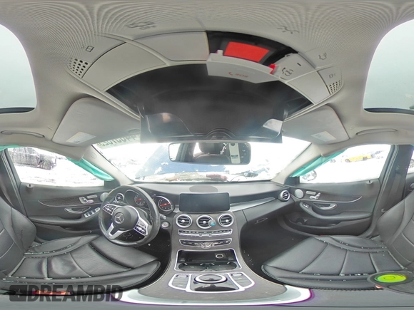 2020 Mercedes-Benz C 300 with VIN W1KWF8EB6LR589501, listed as a Copart auction lot 44657325 with 45,383 mi miles and Salvage Title. Bid and sale history available at DreamBid. Image 12.