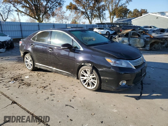 2010 Lexus HS 250h with VIN JTHBB1BA1A2014489, listed as a Copart auction lot 83256684 with 136,657 mi miles and Salvage Title. Bid and sale history available at DreamBid. Image 4.
