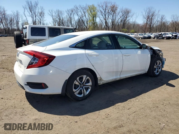 2018 Honda Civic Sedan LX with VIN 19XFC2F5XJE204202, listed as a Copart auction lot 52745665 with 162,322 mi miles and Salvage Title. Bid and sale history available at carsss.com. Image 3.