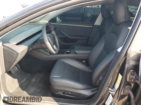 2025 Tesla Model 3 Long Range with VIN 5YJ3E1EB0SF902974, listed as a Copart auction lot 59728245 with 6,398 mi miles and Salvage title. Bid and sale history available at DreamBid. Image 7.
