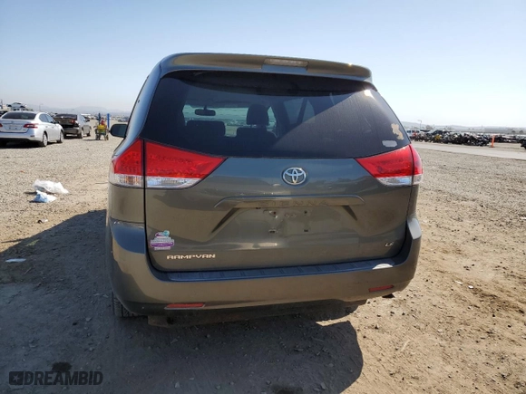 2011 Toyota Sienna LE AAS with VIN 5TDKK3DC8BS037614, listed as a Copart auction lot 52552455 with 179,191 mi miles and Clean Title. Bid and sale history available at carsss.com. Image 6.