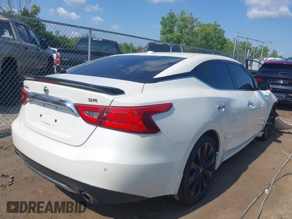 2017 Nissan Maxima SL with VIN 1N4AA6AP2HC411058, listed as a IAAI auction lot 42462494 with 107,341 mi miles and . Bid and sale history available at DreamBid. Image 4.