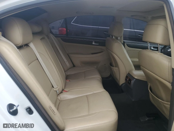 2013 Hyundai Genesis 3.8L with VIN KMHGC4DD2DU239764, listed as a Copart auction lot 54688685 with 123,757 mi miles and Clean Title. Bid and sale history available at carsss.com. Image 10.