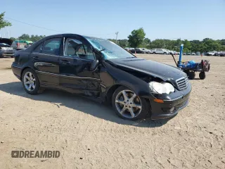 2007 Mercedes-Benz C 230 Sport with VIN WDBRF52H67A948136, listed as a Copart auction lot 62162335 with Not provided miles and Salvage title. Bid and sale history available at DreamBid. Image 4.