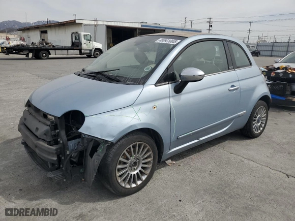 2013 FIAT 500 Lounge with VIN 3C3CFFER3DT594411, listed as a Copart auction lot 46541065 with NaN miles and Salvage Title. Bid and sale history available at carsss.com. Image 1.