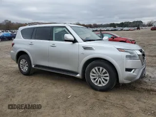 2021 Nissan Armada SV with VIN JN8AY2AC3M9146125, listed as a Copart auction lot 85558174 with 102,989 mi miles and Salvage Title. Bid and sale history available at carsss.com. Image 4.