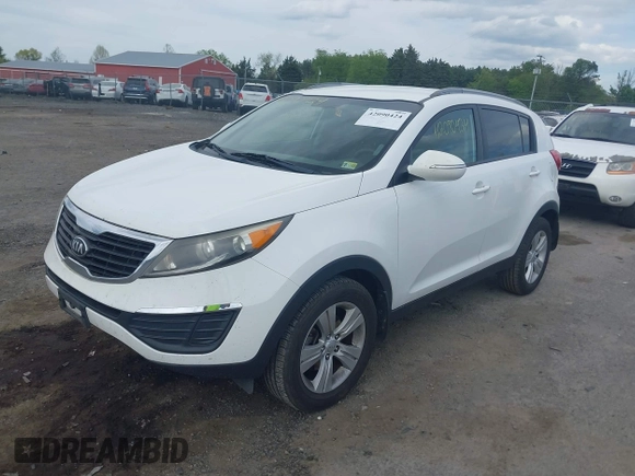 2013 Kia Sportage LX with VIN KNDPB3A20D7499468, listed as a IAAI auction lot 42090424 with 241,104 mi miles. Bid and sale history available at carsss.com. Image 2.