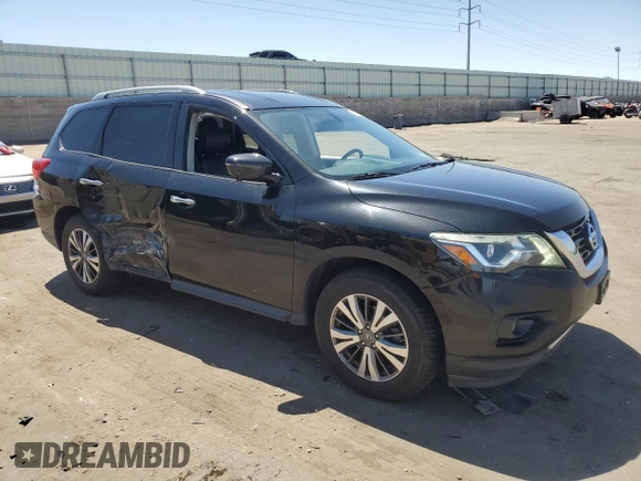2017 Nissan Pathfinder Platinum with VIN 5N1DR2MM7HC653947, listed as a Copart auction lot 57311315 with 161,209 mi miles and Salvage title. Bid and sale history available at DreamBid. Image 4.
