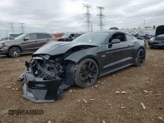 2018 Ford Mustang GT with VIN 1FA6P8CF0J5165612, listed as a Copart auction lot 55616705 with 56,772 mi miles and Salvage title. Bid and sale history available at DreamBid. Image 1.