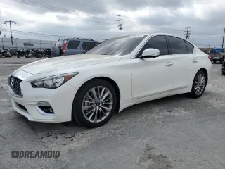 2024 Infiniti Q50 Luxe with VIN JN1EV7BP3RM600692, listed as a Copart auction lot 53952265 with 1,539 mi miles and Salvage title. Bid and sale history available at DreamBid. Image 1.