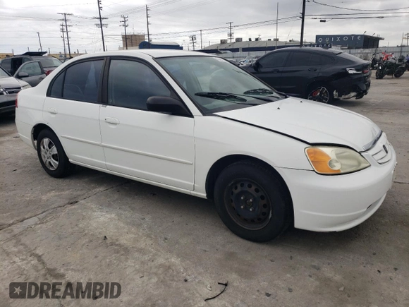 2003 Honda Civic LX with VIN 2HGES16553H586222, listed as a Copart auction lot 49484765 with 133,106 mi miles and Clean Title. Bid and sale history available at carsss.com. Image 4.