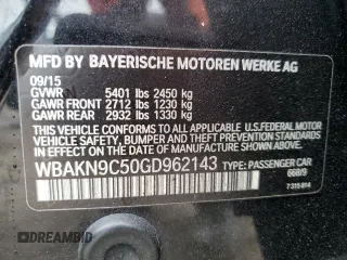 2016 BMW 5 Series 550i with VIN WBAKN9C50GD962143, listed as a Copart auction lot 59698315 with 108,016 mi miles and Clean title. Bid and sale history available at DreamBid. Image 12.