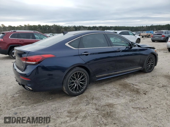 2020 Genesis G80 3.8L with VIN KMTFN4JEXLU328893, listed as a Copart auction lot 88111025 with 46,039 mi miles and Salvage Title. Bid and sale history available at DreamBid. Image 3.