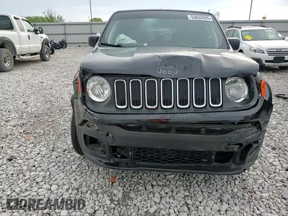 2018 Jeep Renegade Sport с VIN ZACCJBAH7JPH40618, выставлен на аукционе Copart как лот 55832695 с пробегом 34 869 миль миль и Списание • Salvage title. История ставок и продаж доступна на DreamBid. Изображение 14.