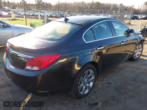 2013 Buick Regal Turbo Premium 2 with VIN 2G4GT5GV3D9162362, listed as a IAAI auction lot 41827119 with 66,628 mi miles and . Bid and sale history available at DreamBid. Image 4.