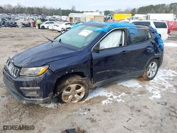 2021 Jeep Compass Altitude with VIN 3C4NJCBB3MT523153, listed as a IAAI auction lot 41394050 with 51,657 mi miles. Bid and sale history available at carsss.com. Image 17.