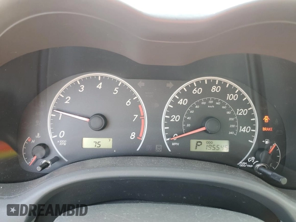 2009 Toyota Corolla with VIN JTDBL40E39J016154, listed as a Copart auction lot 54227655 with 195,545 mi miles and Salvage Title. Bid and sale history available at carsss.com. Image 9.