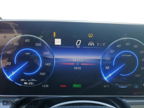 2023 Mercedes-Benz EQS with VIN W1KCG2DBXPA033002, listed as a Copart auction lot 42047594 with 8,826 mi miles. Bid and sale history available at carsss.com. Image 9.