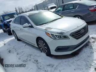 2015 Hyundai Sonata 2.4L Sport with VIN 5NPE34AF9FH123704, listed as a IAAI auction lot 41598145 with 94,551 mi miles. Bid and sale history available at carsss.com. Image 1.