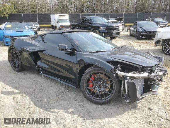 2024 Chevrolet Corvette 1LZ with VIN 1G1YD2D31R5610151, listed as a Copart auction lot 45017255 with 765 mi miles and Salvage Title. Bid and sale history available at DreamBid. Image 4.