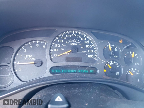 2003 GMC Yukon SLT with VIN 1GKEC13Z93J107323, listed as a Copart auction lot 87556805 with 345,806 mi miles and Salvage Title. Bid and sale history available at carsss.com. Image 9.