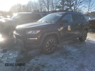 2020 Jeep Compass Sport with VIN 3C4NJDAB7LT210032, listed as a Copart auction lot 44105245 with 49,059 mi miles and Salvage Title. Bid and sale history available at carsss.com. Image 1.