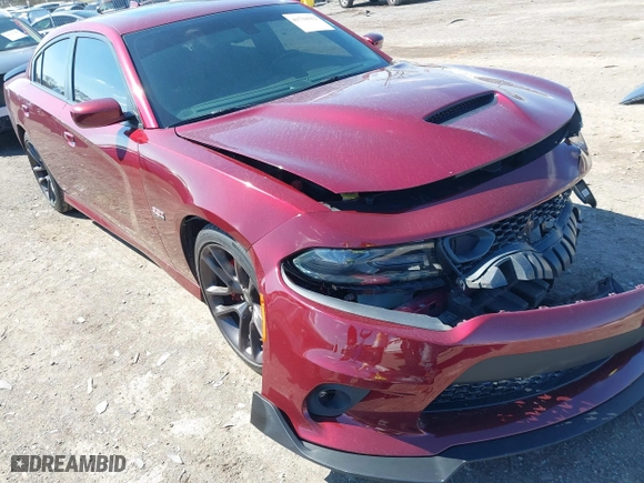 2020 Dodge Charger Scat Pack with VIN 2C3CDXGJ0LH149926, listed as a IAAI auction lot 41734352 with 59,456 mi miles. Bid and sale history available at carsss.com. Image 1.
