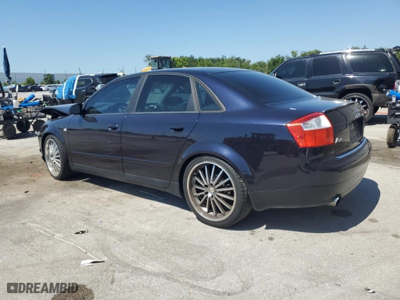 2003 Audi A4 1.8T with VIN WAUJC68E23A273483, listed as a Copart auction lot 53046315 with 90,609 mi miles and Salvage Title. Bid and sale history available at carsss.com. Image 2.