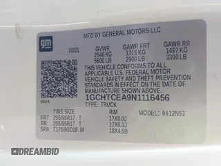 2022 Chevrolet Colorado 4WD LT z VIN 1GCHTCEA9N1116456, wystawiony jako IAAI lot #41503229 z przebiegiem 77 427 mil mil oraz . Historia ofert i sprzedaży dostępna na DreamBid. Obrazek 9.