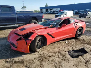 2019 Chevrolet Corvette 1LT with VIN 1G1YB2D74K5109933, listed as a Copart auction lot 56147745 with 21,625 mi miles and Salvage title. Bid and sale history available at DreamBid. Image 1.