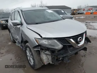 2016 Nissan Rogue SV with VIN KNMAT2MV3GP634708, listed as a IAAI auction lot 41931618 with 143,555 mi miles. Bid and sale history available at carsss.com. Image 1.