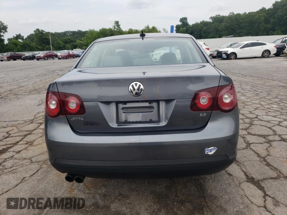 2008 Volkswagen Jetta SE with VIN 3VWRM71K08M037186, listed as a Copart auction lot 60173795 with 186,594 mi miles and Salvage title. Bid and sale history available at DreamBid. Image 6.