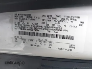 2023 Ford Transit Cargo с VIN 1FTBR1C86PKB70724, выставлен на аукционе IAAI как лот 42234731 с пробегом 30 264 миль миль и . История ставок и продаж доступна на DreamBid. Изображение 9.