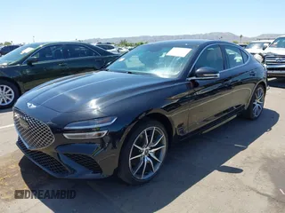 2023 Genesis G70 2.0T with VIN KMTG34TA3PU132398, listed as a IAAI auction lot 42497066 with 34,759 mi miles and . Bid and sale history available at DreamBid. Image 2.