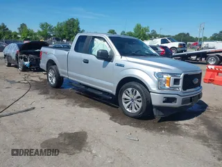 2018 Ford F-150 XL with VIN 1FTEX1CP3JFC11109, listed as a IAAI auction lot 42196605 with 97,606 mi miles and . Bid and sale history available at DreamBid. Image 1.