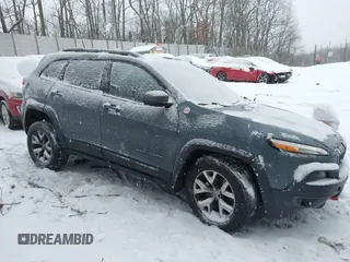 2014 Jeep Cherokee Trailhawk with VIN 1C4PJMBB9EW162280, listed as a IAAI auction lot 41341238 with 135,231 mi miles. Bid and sale history available at carsss.com. Image 13.