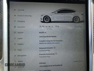 2017 Tesla Model S 60 with VIN 5YJSA1E13HF190581, listed as a Copart auction lot 57383595 with 88,219 mi miles and Salvage title. Bid and sale history available at DreamBid. Image 9.