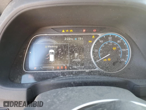 2022 Nissan LEAF SV Plus with VIN 1N4BZ1CV8NC551509, listed as a Copart auction lot 88033145 with 39,679 mi miles and Salvage Title. Bid and sale history available at DreamBid. Image 9.