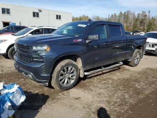 2021 Chevrolet Silverado 1500 RST with VIN 1GCUYEEL8MZ213046, listed as a Copart auction lot 46525415 with 59,671 mi miles and Salvage Title. Bid and sale history available at carsss.com. Image 1.