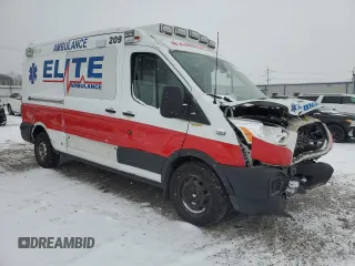 2019 Ford Transit with VIN 1FDYR2CMXKKA94961, listed as a Copart auction lot 44216665 with 219,515 mi miles and Salvage Title. Bid and sale history available at DreamBid. Image 4.