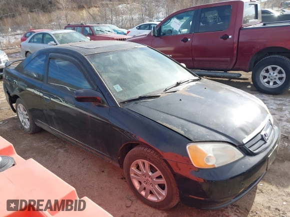 2002 Honda Civic EX with VIN 1HGEM22992L053042, listed as a IAAI auction lot 41442729 with 140,238 mi miles. Bid and sale history available at carsss.com. Image 1.