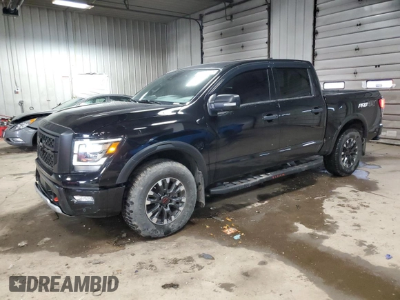 2023 Nissan Titan SV with VIN 1N6AA1ED0PN111600, listed as a Copart auction lot 57482755 with 36,920 mi miles and Salvage title. Bid and sale history available at DreamBid. Image 1.
