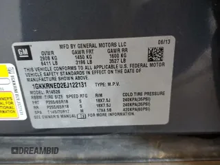 2014 GMC Acadia SLE with VIN 1GKKRNED2EJ122131, listed as a Copart auction lot 50497515 with 129,740 mi miles and Salvage Title. Bid and sale history available at carsss.com. Image 13.