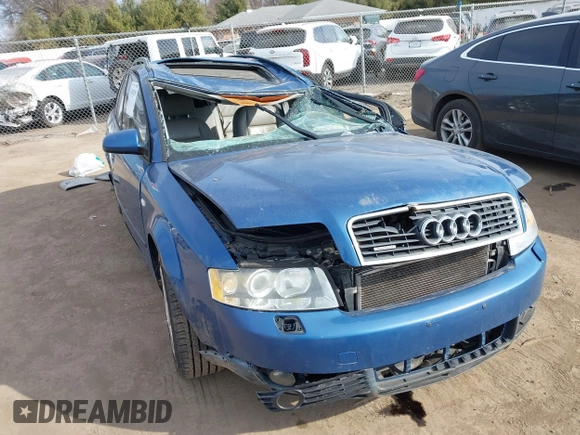 2003 Audi A4 1.8T with VIN WAUVC68E83A326141, listed as a IAAI auction lot 41803295 with 116,842 mi miles. Bid and sale history available at carsss.com. Image 1.