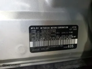 2023 Mitsubishi Outlander SE with VIN JA4J4UA86PZ017051, listed as a Copart auction lot 45655265 with 22,893 mi miles and Salvage Title. Bid and sale history available at carsss.com. Image 13.