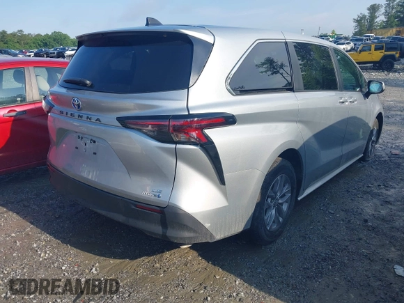 2024 Toyota Sienna LE z VIN 5TDKRKEC0RS203462, wystawiony jako IAAI lot #42240548 z przebiegiem 28 038 mil mil oraz . Historia ofert i sprzedaży dostępna na DreamBid. Obrazek 4.