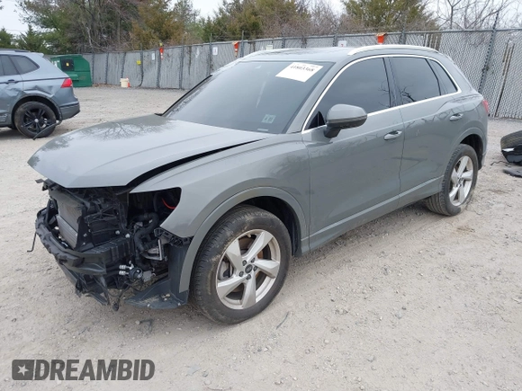 2022 Audi Q3 Premium with VIN WA1AUCF37N1096376, listed as a IAAI auction lot 41803368 with 39,168 mi miles and . Bid and sale history available at DreamBid. Image 2.