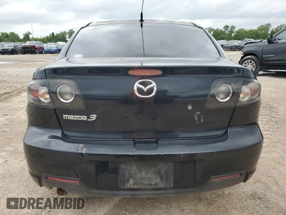 2008 Mazda 3 i Touring with VIN JM1BK32F381802361, listed as a Copart auction lot 55847925 with 205,146 mi miles and Salvage Title. Bid and sale history available at DreamBid. Image 6.