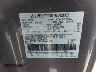 2010 Ford Ranger XL с VIN 1FTKR1EE9APA14982, выставлен на аукционе IAAI как лот 42303924 с пробегом 154 956 миль миль и . История ставок и продаж доступна на DreamBid. Изображение 9.