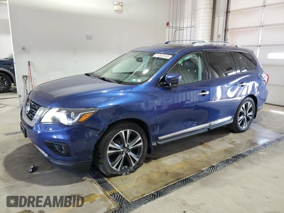 2017 Nissan Pathfinder SL with VIN 5N1DR2MM5HC627668, listed as a Copart auction lot 51353145 with 84,129 mi miles and Salvage Title. Bid and sale history available at carsss.com. Image 1.
